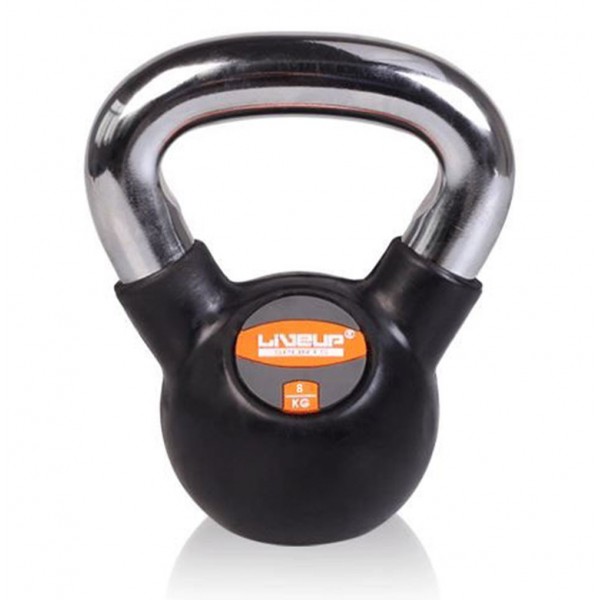 LiveUp Rubber Kettlebell 8 Kgs